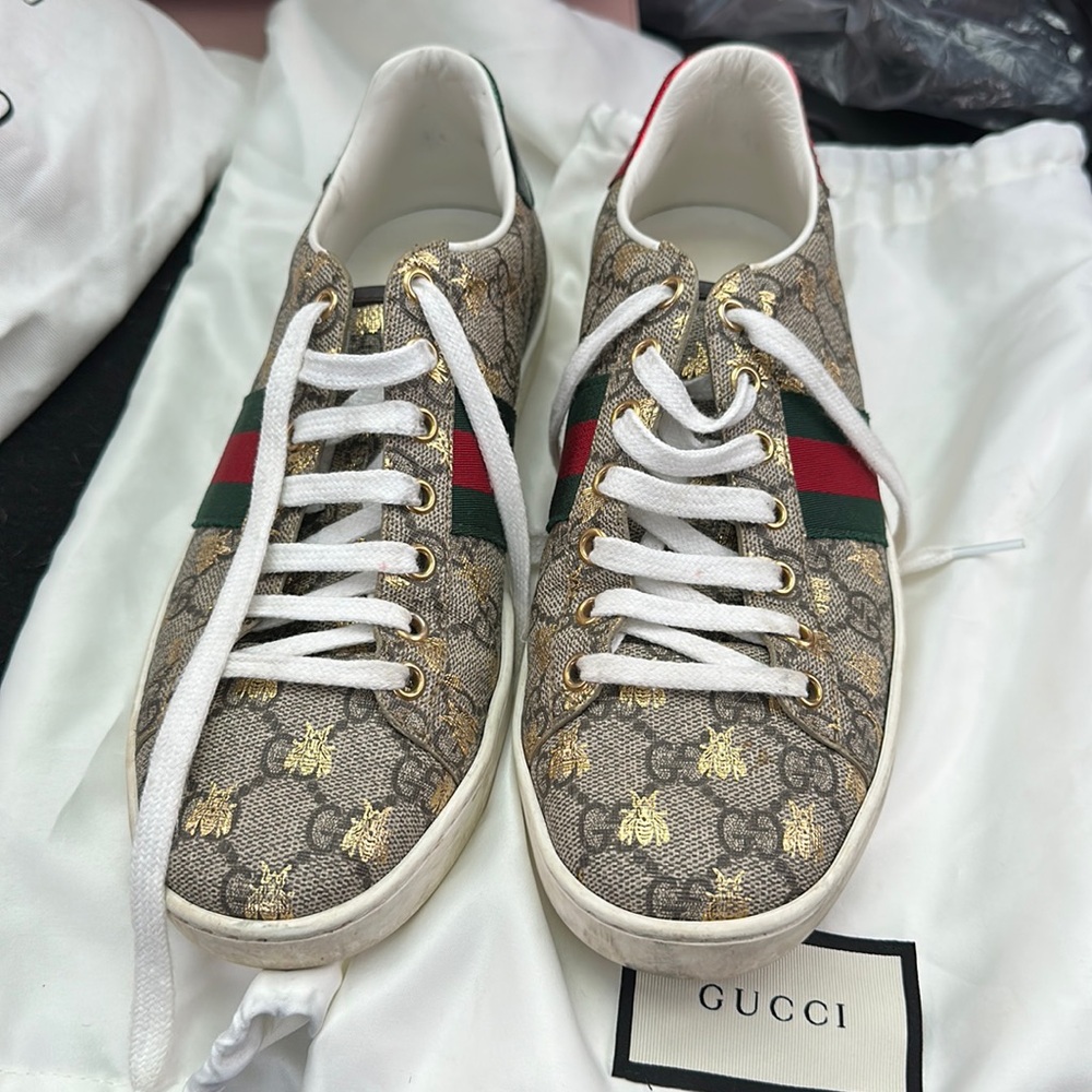 Gucci Women’s Ace GG Supreme Sneaker with Bees